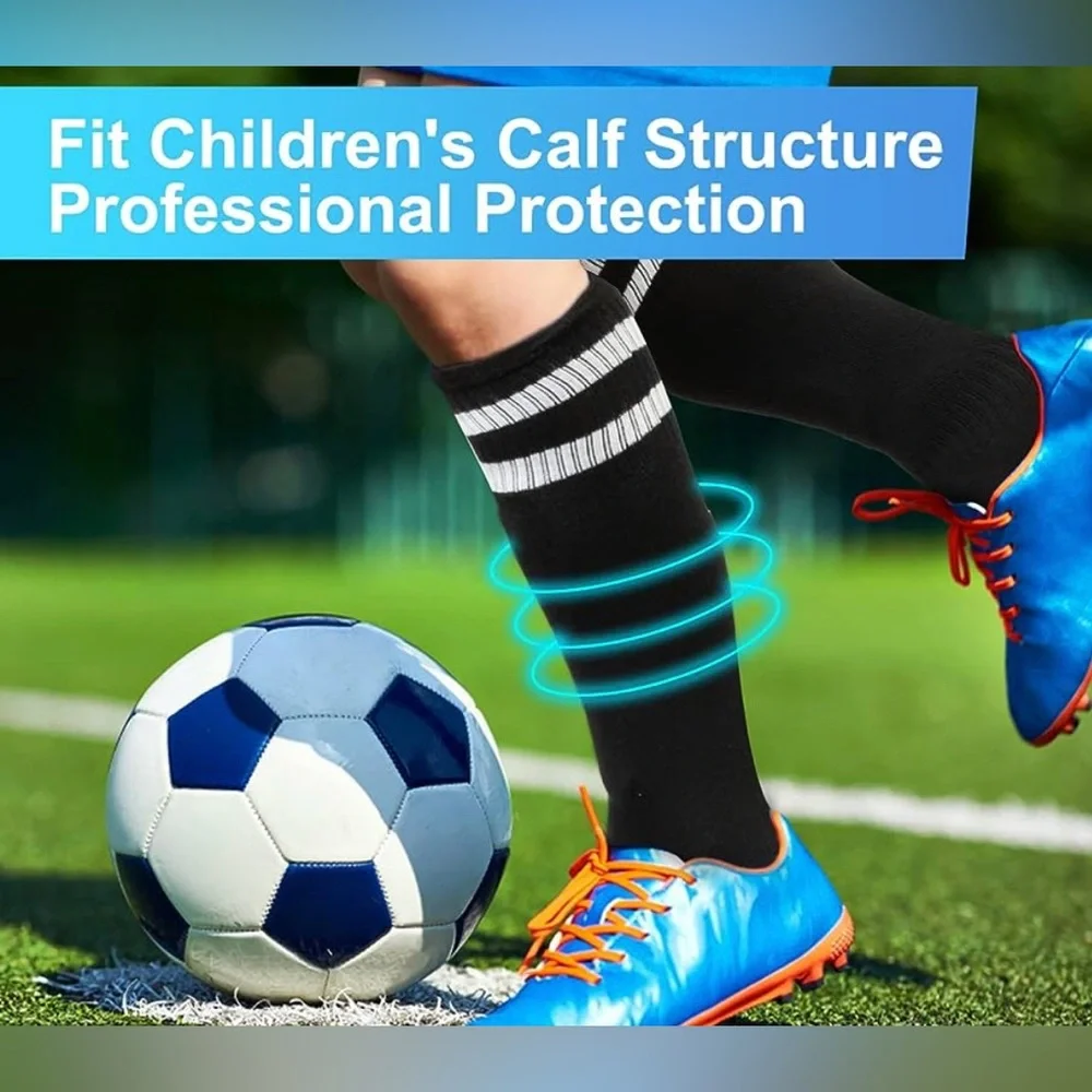NWT Soccer Shin Guards for Youth Kids Toddler, Available in Blue or Black